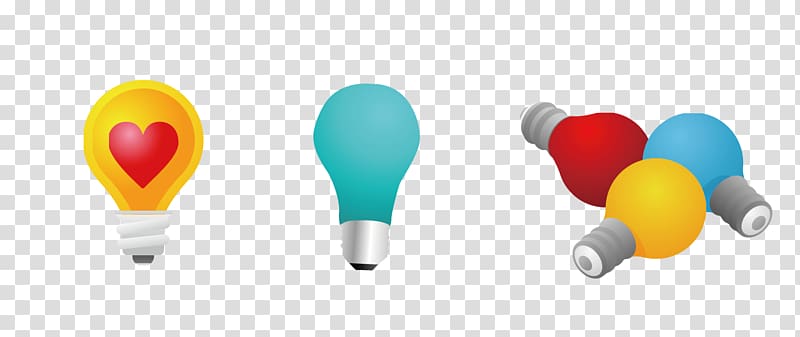 Incandescent light bulb Lamp, Color hand-painted lamp transparent background PNG clipart