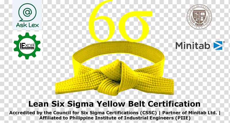 Lean Six Sigma Lean manufacturing Certification, Yellow Business Card transparent background PNG clipart