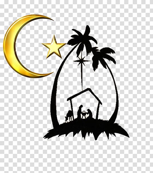 Papercutting Christmas Day Nativity scene , islam transparent background PNG clipart