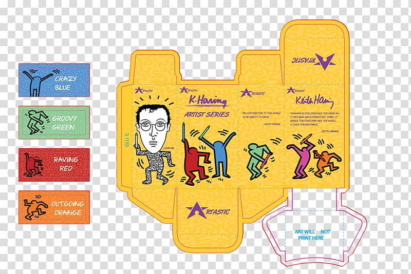 Packaging and labeling Artist Graphic design Painting Illustrator, keith haring artwork transparent background PNG clipart
