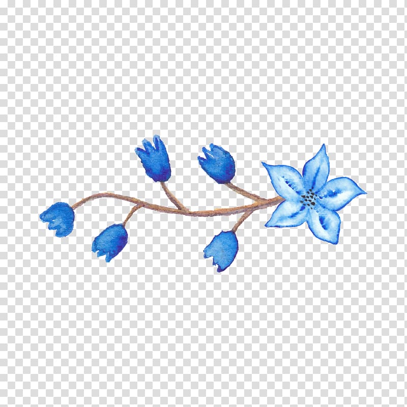 Blue Illustration, Creative floral design Creative floral patterns transparent background PNG clipart