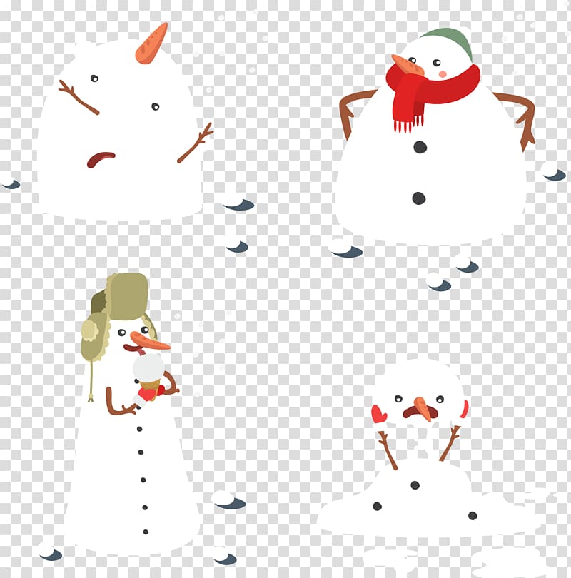 Snowman , White Creative cartoon snowman transparent background PNG clipart