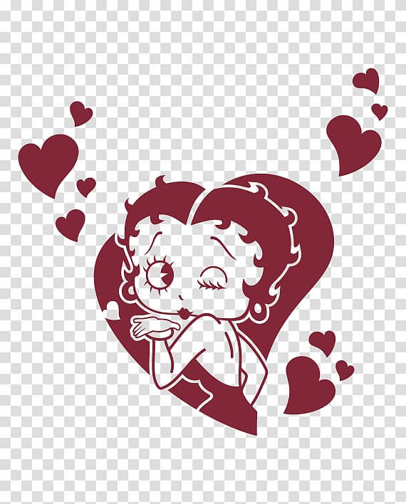 Betty Boop Animated film Kiss My Ass: Classic Kiss Regrooved Sticker, white chocolate transparent background PNG clipart