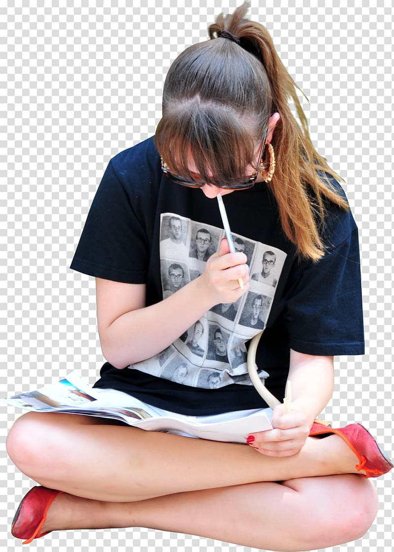 Reading Architecture Girl Sitting, reading transparent background PNG clipart