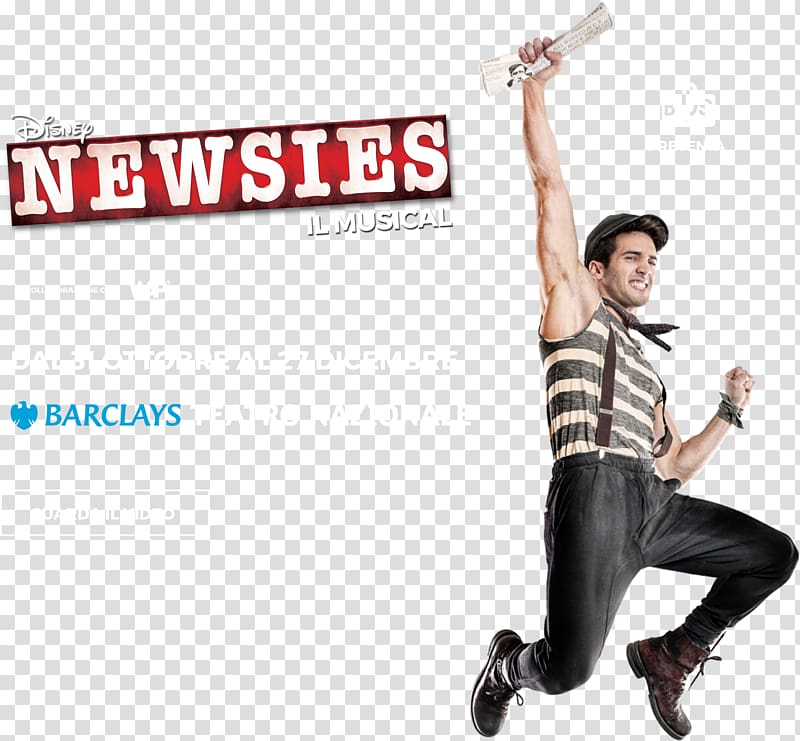 Newsies: Stories of the Unlikely Broadway Hit Shoulder Broadway theatre Font, musical Disney transparent background PNG clipart