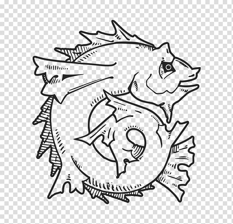 Line art Drawing , remove fishy transparent background PNG clipart