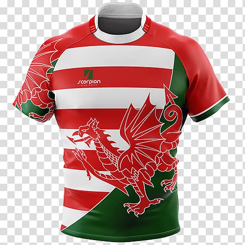 T-shirt Wales national rugby union team Rugby shirt Jersey, T-shirt transparent background PNG clipart