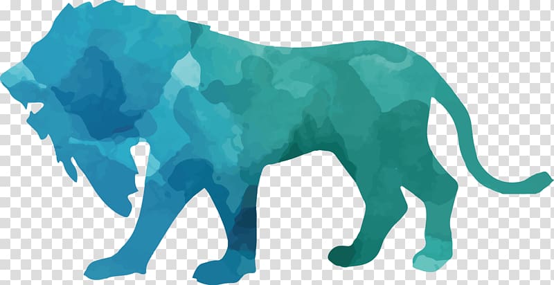 Silhouette Animal Lion, Colorful animal silhouettes set transparent background PNG clipart