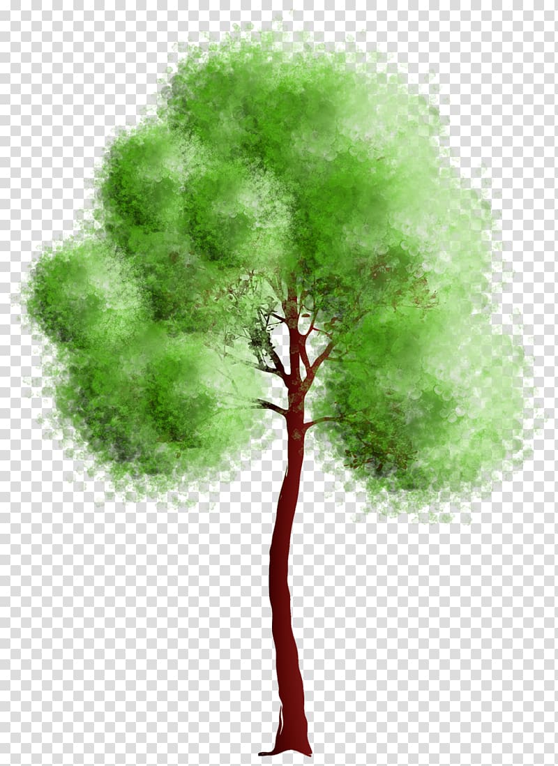 Watercolor painting Impressionism , trees transparent background PNG clipart