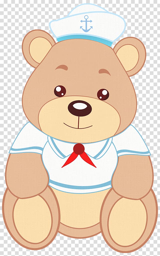 Teddy bear Drawing Sailor, bear transparent background PNG clipart