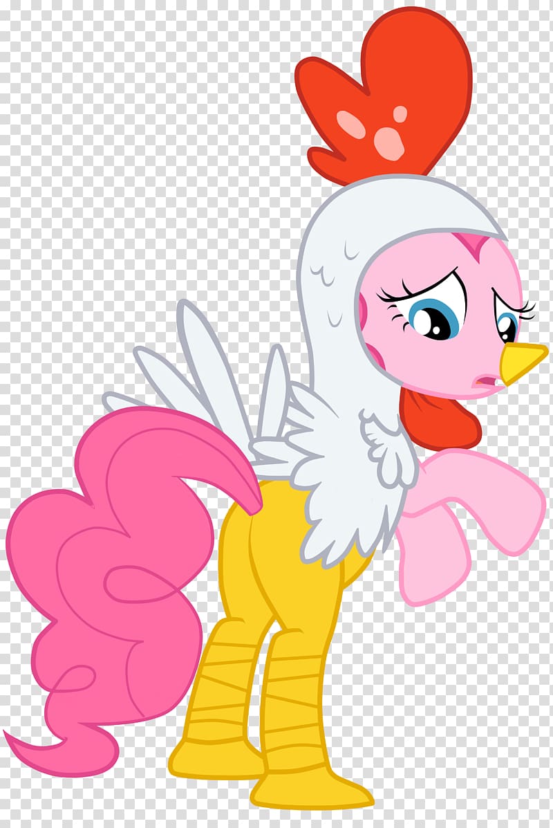 Pony Pinkie Pie Twilight Sparkle Chicken Luna Eclipsed, chicken transparent background PNG clipart