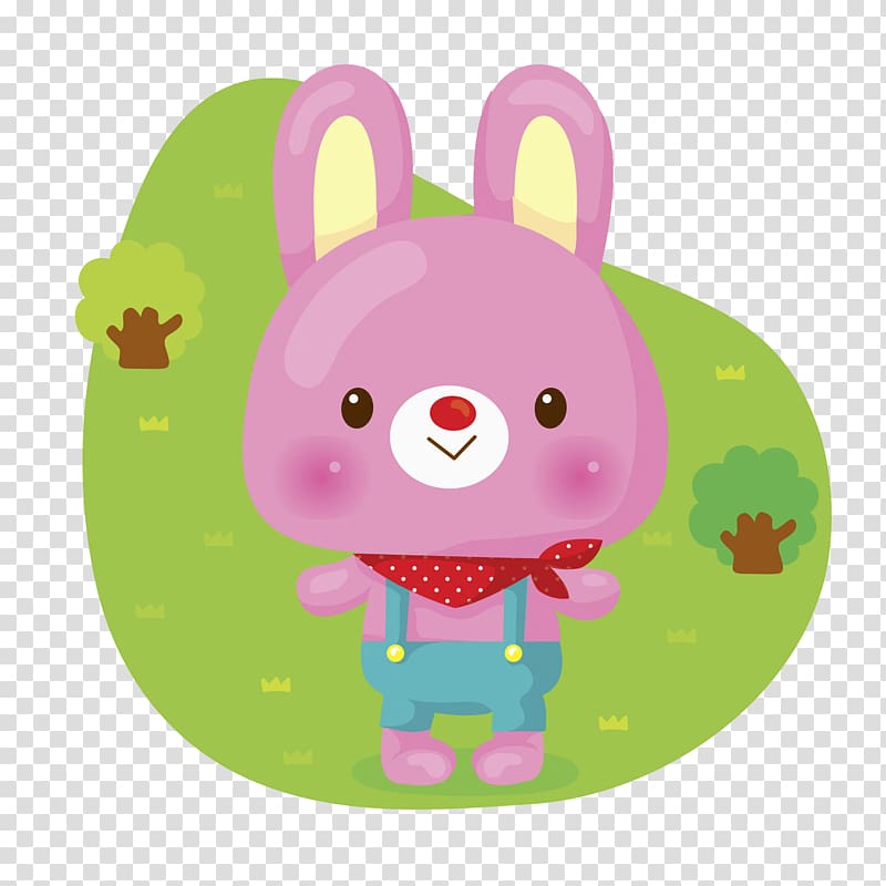 Easter Bunny Rabbit Illustration, Lovely rabbit transparent background PNG clipart
