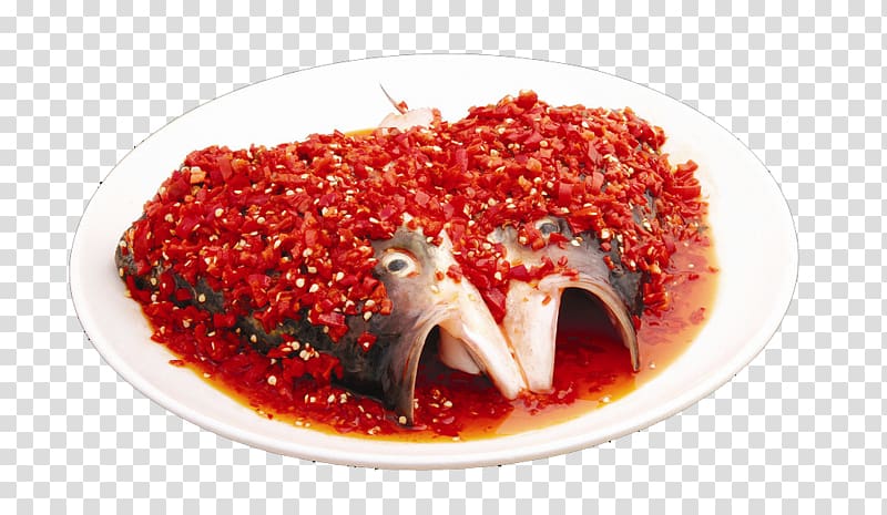 Chinese cuisine Hunan cuisine Fish Dish Food, Fish head transparent background PNG clipart