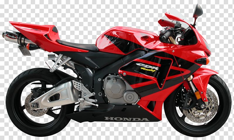 red and black Honda CBR sport bike, Red Honda Motorcycle transparent background PNG clipart