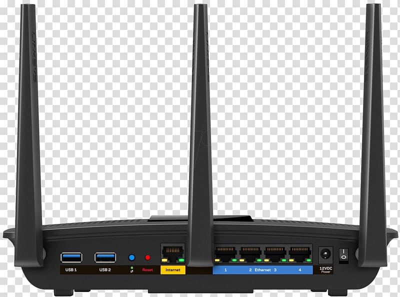 Wireless router IEEE 802.11ac Multi-user MIMO Linksys, router transparent background PNG clipart