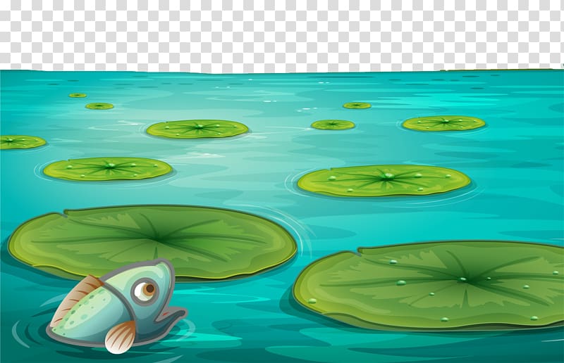Water lily Pond , The fish in the pond. transparent background PNG clipart