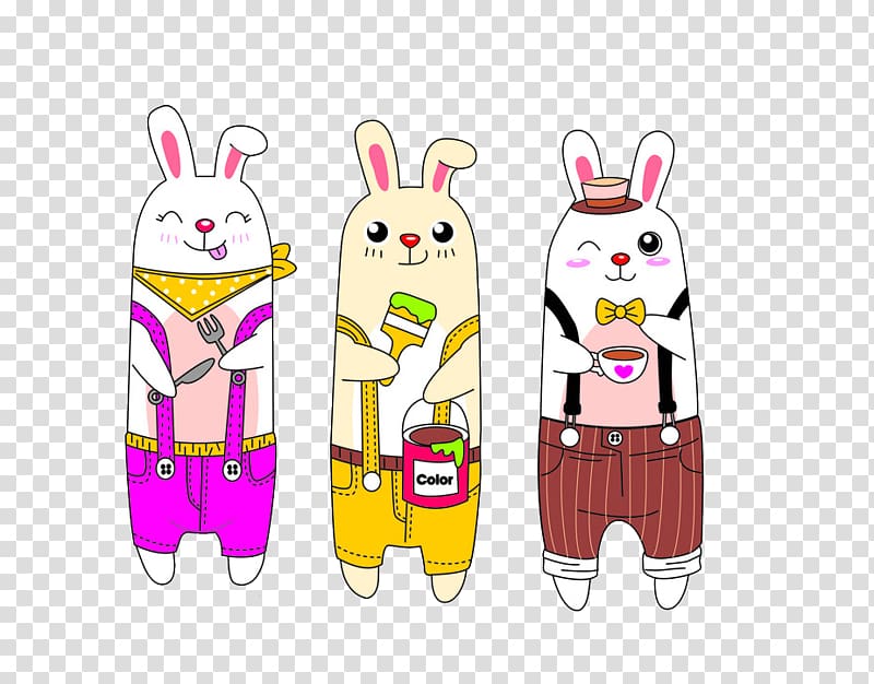 Cuteness Cartoon, Rabbit-shaped bookmark transparent background PNG clipart