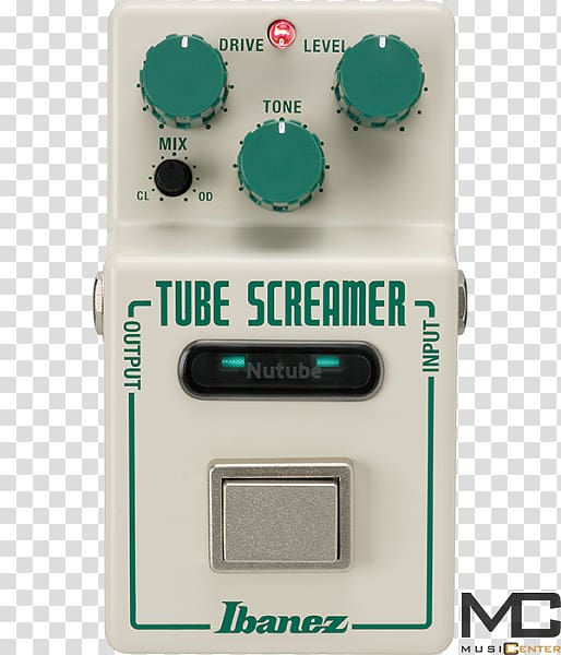 Ibanez Tube Screamer Nutube Effects Processors & Pedals Distortion, electric guitar transparent background PNG clipart