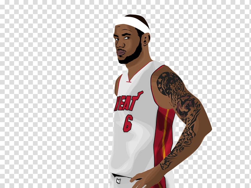 LeBron James Jersey Miami Heat Cleveland Cavaliers NBA, lebron james,  tshirt, arm, sports png