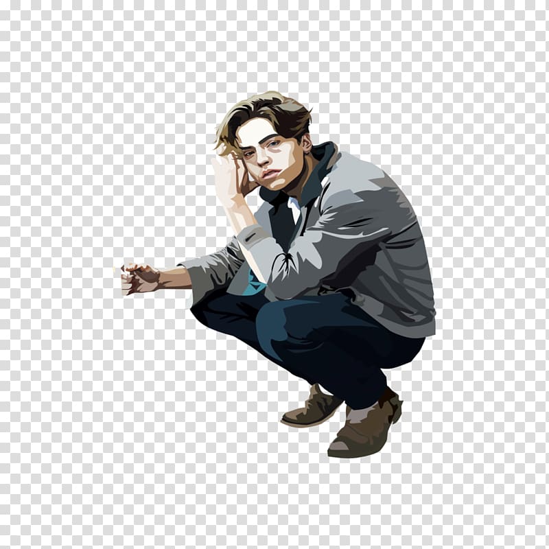Jughead Jones Dylan and Cole Sprouse Digital art Painting, col our transparent background PNG clipart