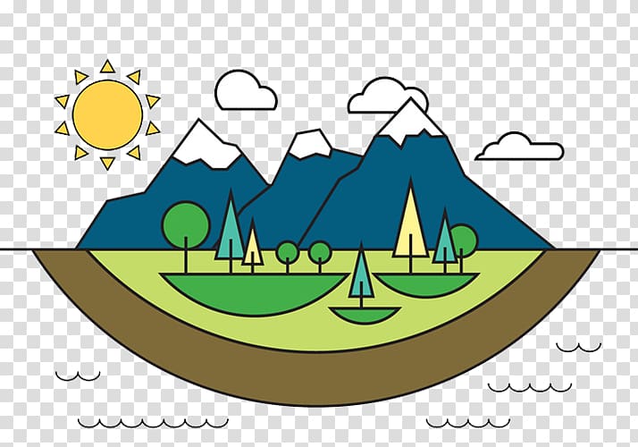 Illustration, Desert Oasis sun peaks transparent background PNG clipart