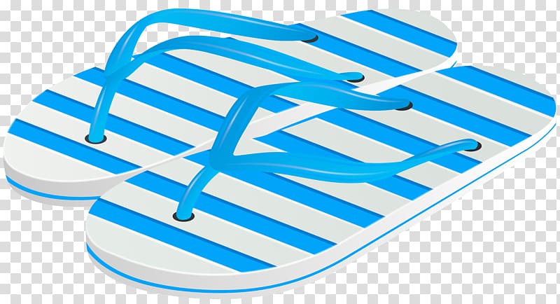 pair of white-and-blue flip-flops , Flip-flops Slipper, Beach Flip Flops transparent background PNG clipart