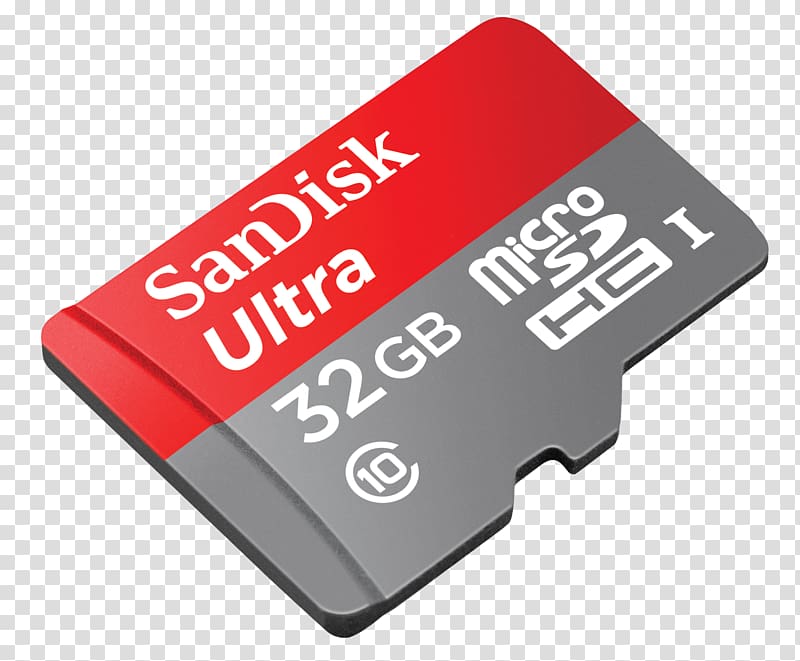 SanDisk 32 GB micro-SD card, Memory card MicroSD Secure Digital Computer data storage xD- Card, SanDisk Memory Card transparent background PNG clipart