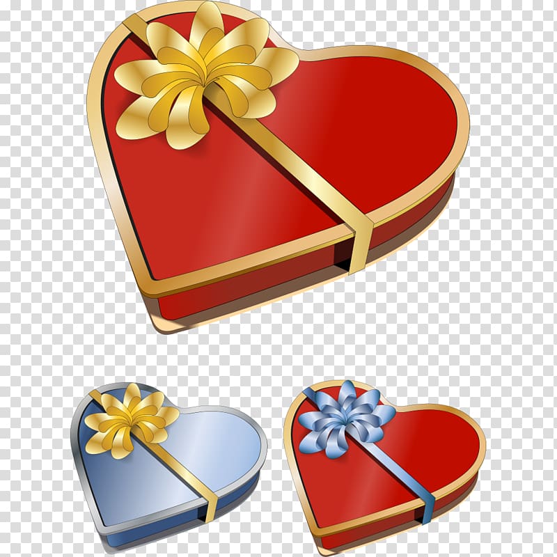 Gift Box, Red peach heart transparent background PNG clipart