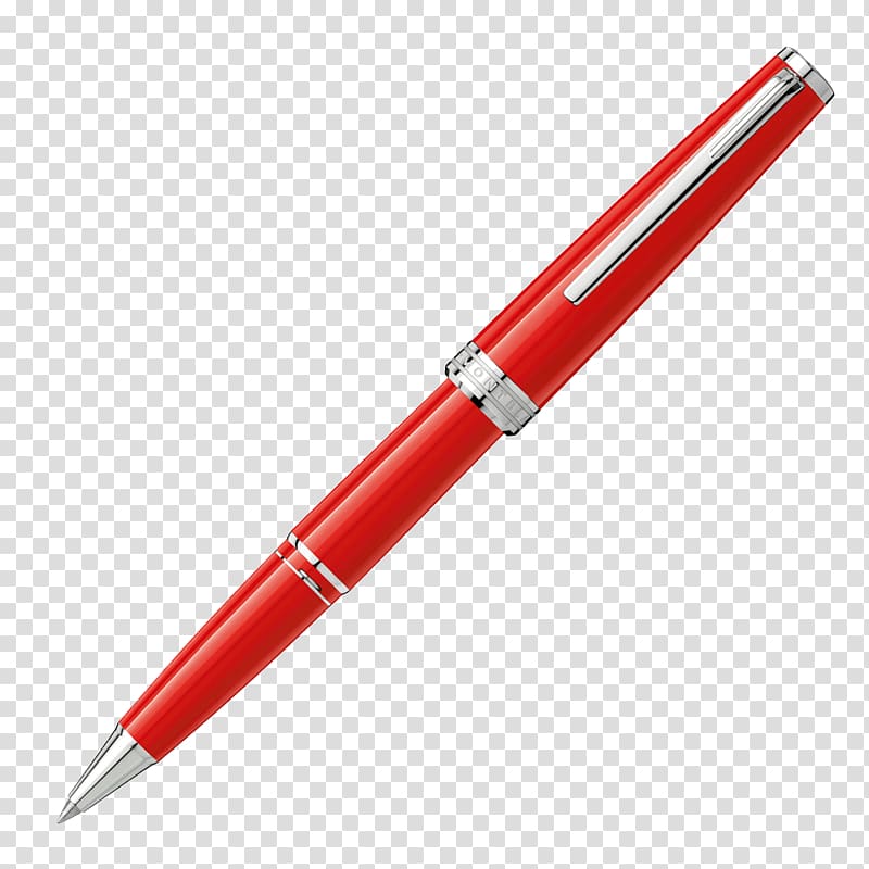 Ballpoint pen Fountain pen Rollerball pen Montblanc, Red ballpoint pen transparent background PNG clipart