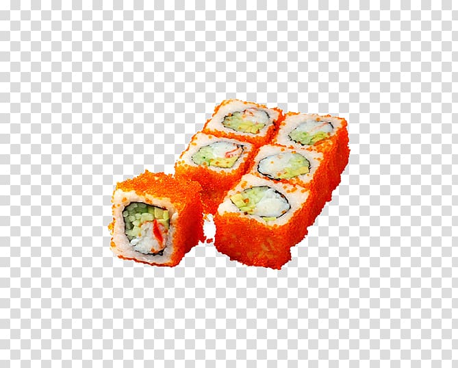 California roll Sushi Sashimi Caviar Smoked salmon, Dried rice roll transparent background PNG clipart