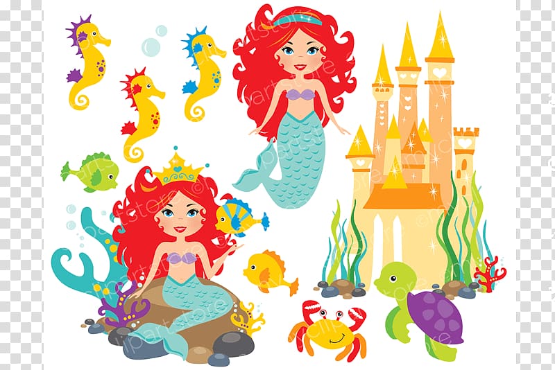 Ariel King Triton Under the Sea Disney Princess , mermaid transparent background PNG clipart