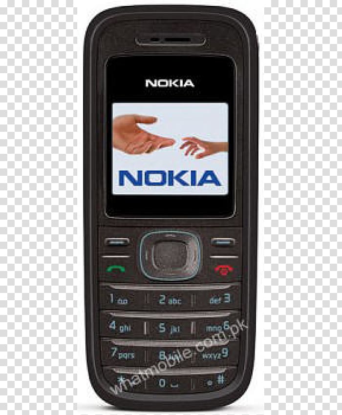 Feature phone Nokia 1208, Black, Unlocked, GSM Nokia 1208 SIM Free Mobile Phone, Black 諾基亞, Nokia phone transparent background PNG clipart
