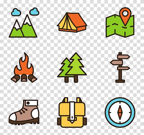 Drawing Cartoon , Hiking Icon transparent background PNG clipart