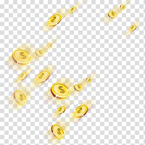 Bitcoin lot illustration, Gold coin Computer file, Falling gold transparent background PNG clipart
