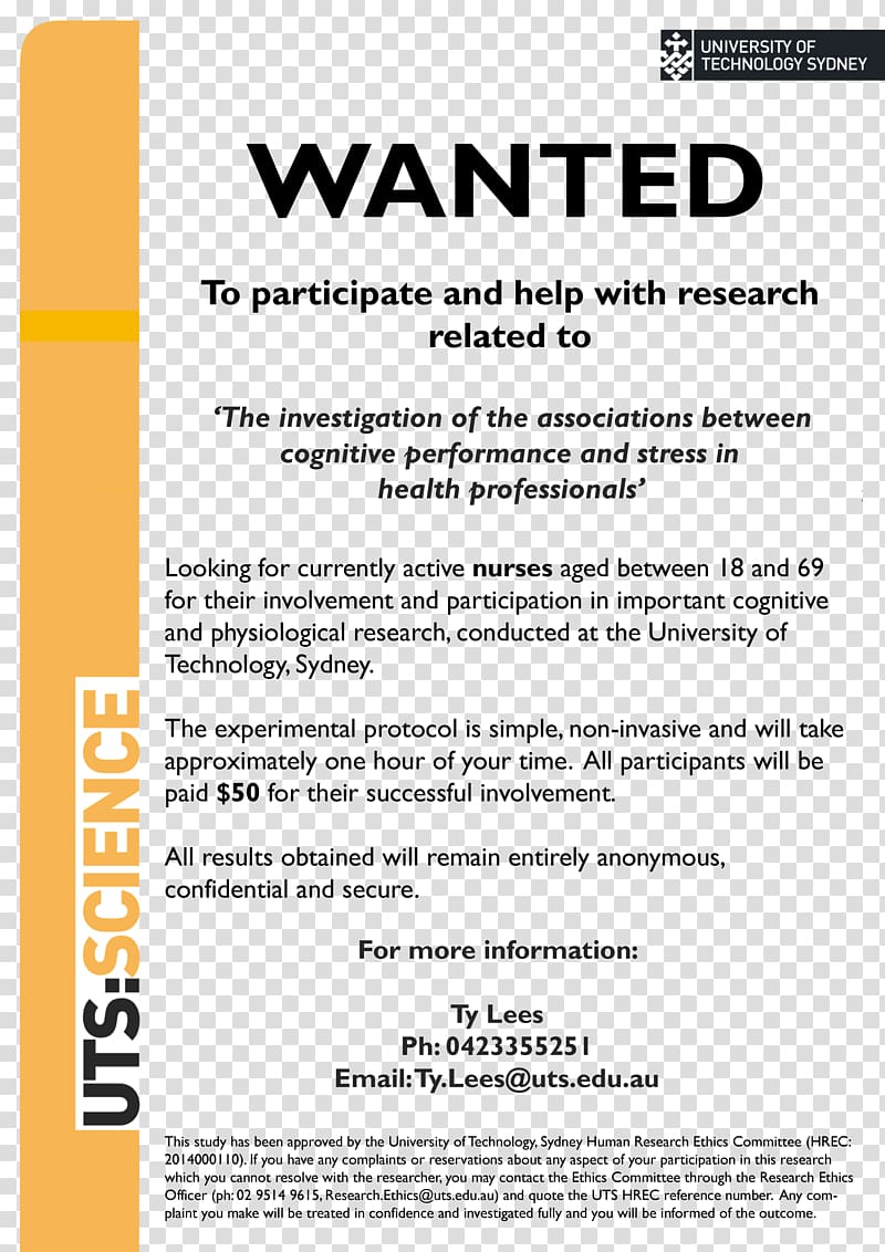 Human subject research Document Patient recruitment, recruitment posters transparent background PNG clipart