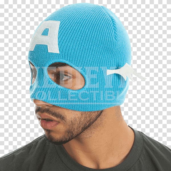 Beanie Superhero Captain America Knit cap, beanie transparent background PNG clipart