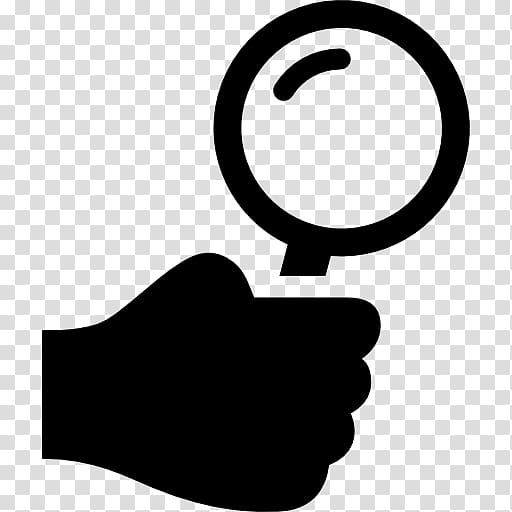 Hand Magnifying glass Computer Icons, hand holding transparent background PNG clipart