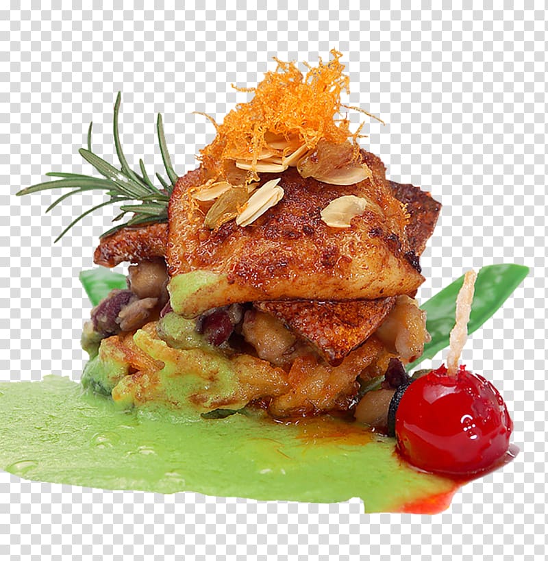 Vegetarian cuisine Crab cake European cuisine Frying, Tender fried sea bass transparent background PNG clipart