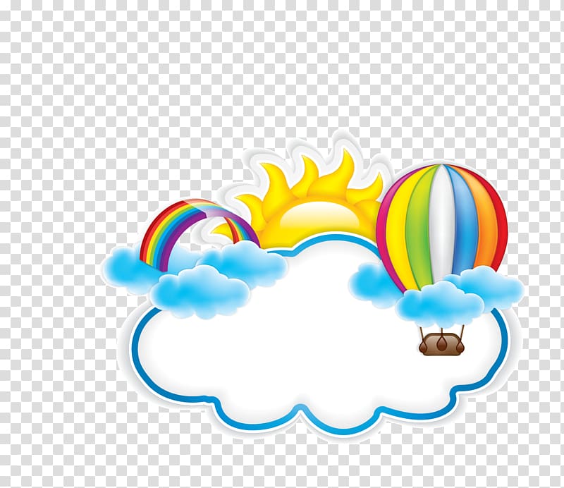 Color , material Balloon clouds sun transparent background PNG clipart