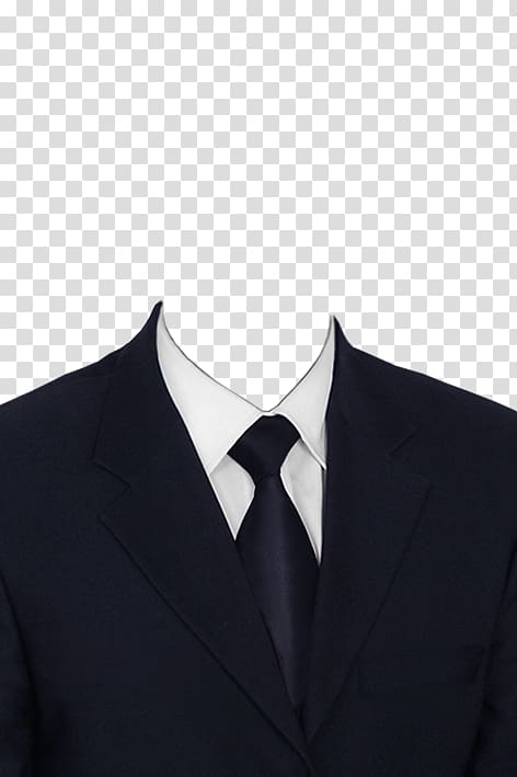 black notched lapel suit blazer and black necktie , Suit Web template Clothing, clothes transparent background PNG clipart