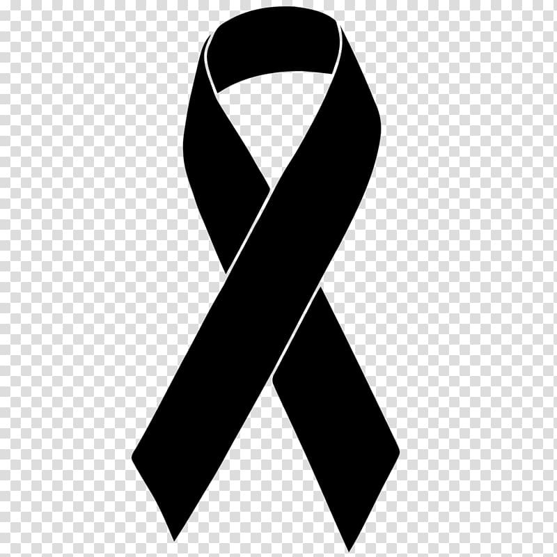 Black ribbon Awareness ribbon Mourning Melanoma, BLACK RIBBON transparent background PNG clipart