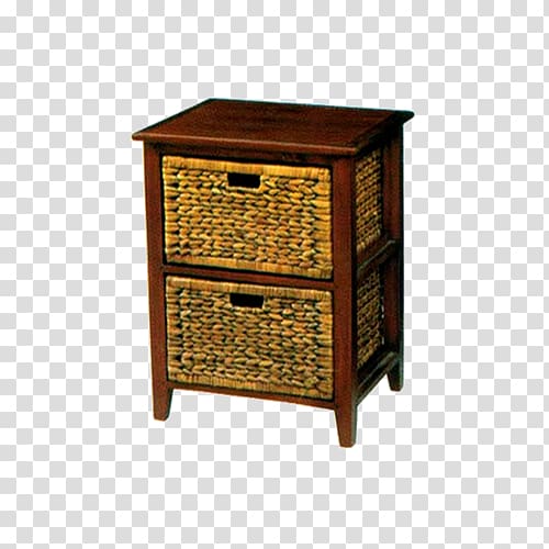 Bedside Tables Chest of drawers, Storage Basket transparent background PNG clipart