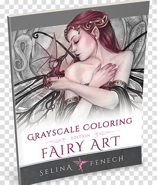 Fairy Art Coloring Book Memory's Wake Victorian Romance, Grayscale Coloring Edition Fairy Magic, Whimsical Fantasy Coloring Book, book transparent background PNG clipart
