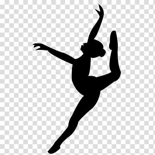 gymnast silhouette leap