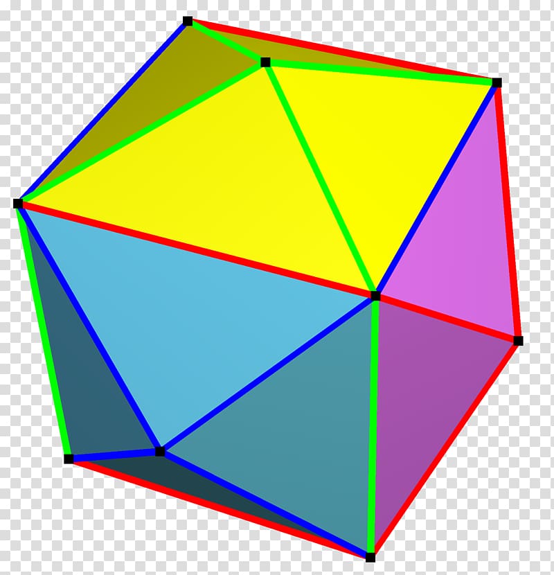 Tetrakis hexahedron Triangle Catalan solid Geometry, triangle transparent background PNG clipart