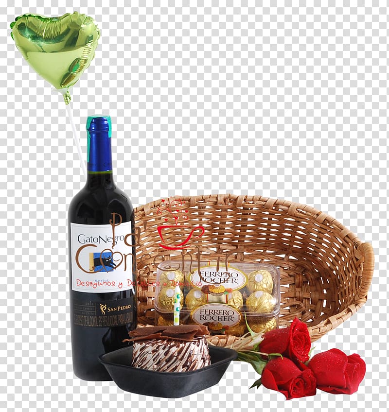 Food Gift Baskets Liqueur Wine Hamper, Ferrero Rocher transparent background PNG clipart