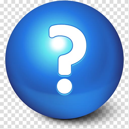 round blue question mark-printed , computer icon symbol number sphere, Cute Ball Help transparent background PNG clipart