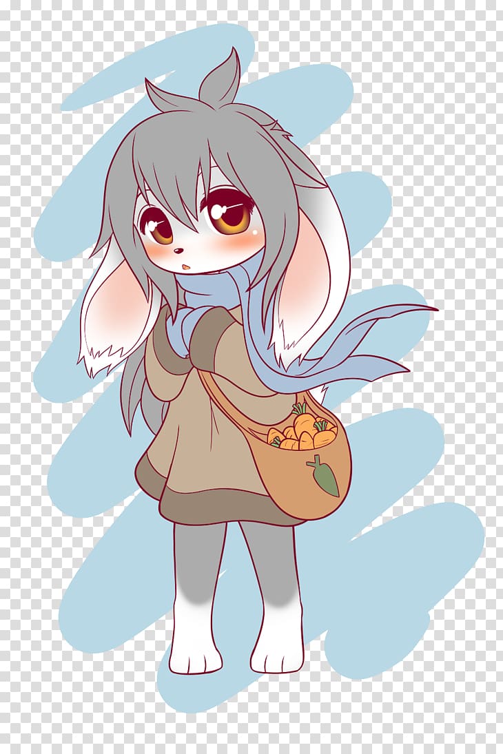Furry fandom Anime Rabbit Art, baby girl transparent background PNG clipart