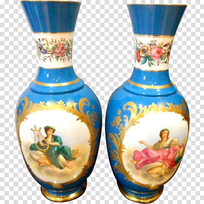 Vase French porcelain Antique Limoges porcelain, vase transparent background PNG clipart