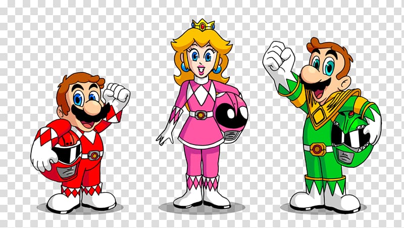 Mario Bros. Luigi Princess Peach Red Ranger , mario bros transparent background PNG clipart